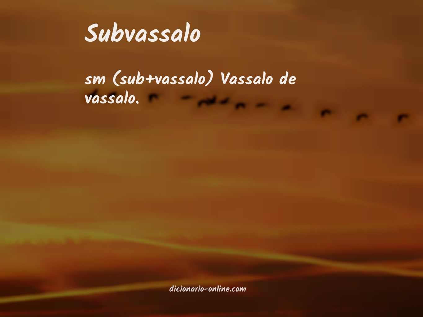 Significado de subvassalo