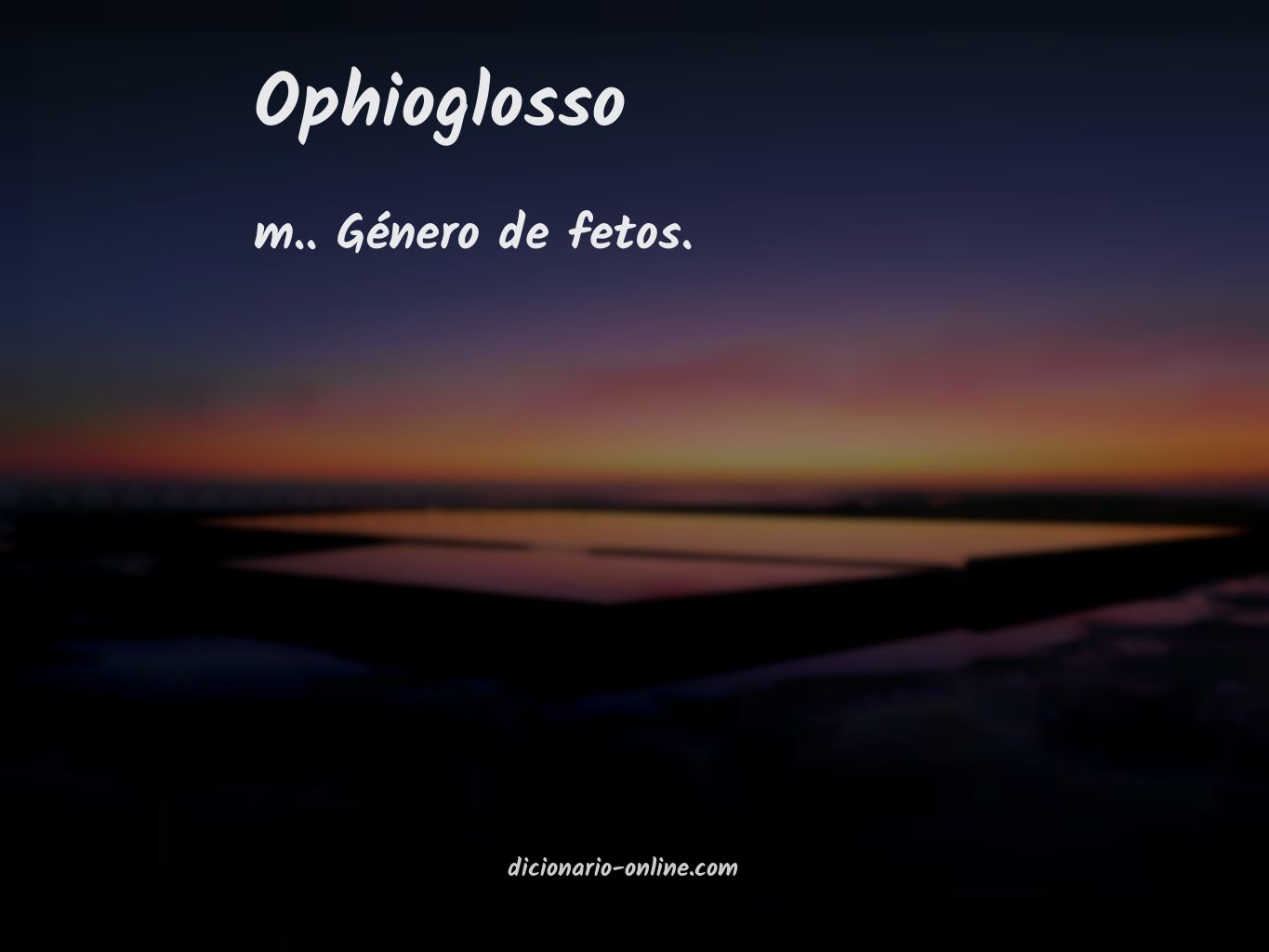 Significado de ophioglosso