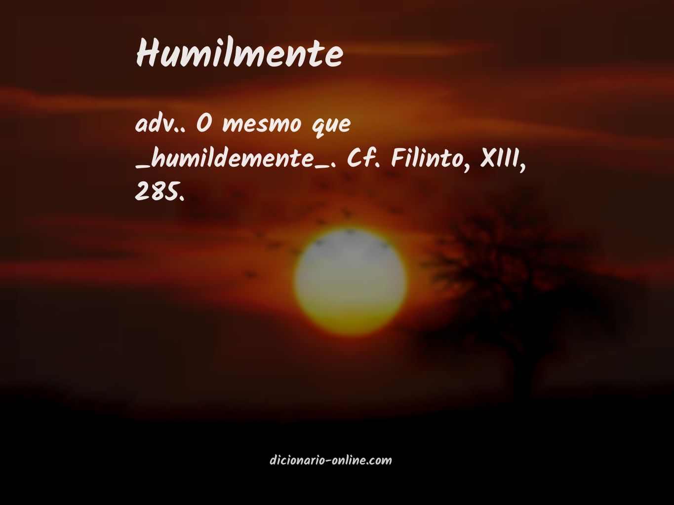 Significado de humilmente