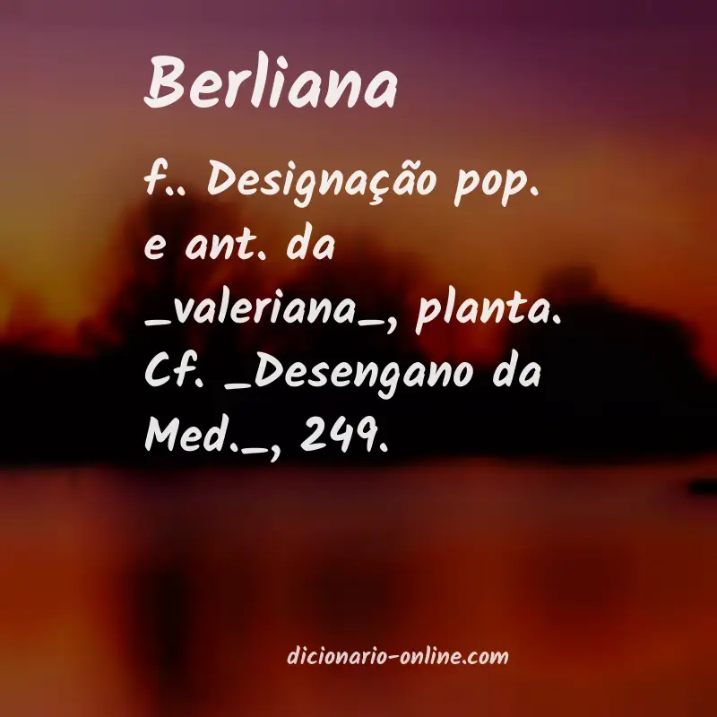 Significado de berliana