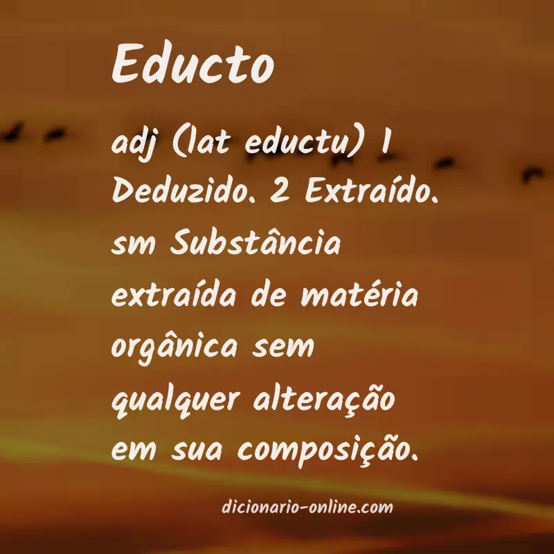 Significado de educto