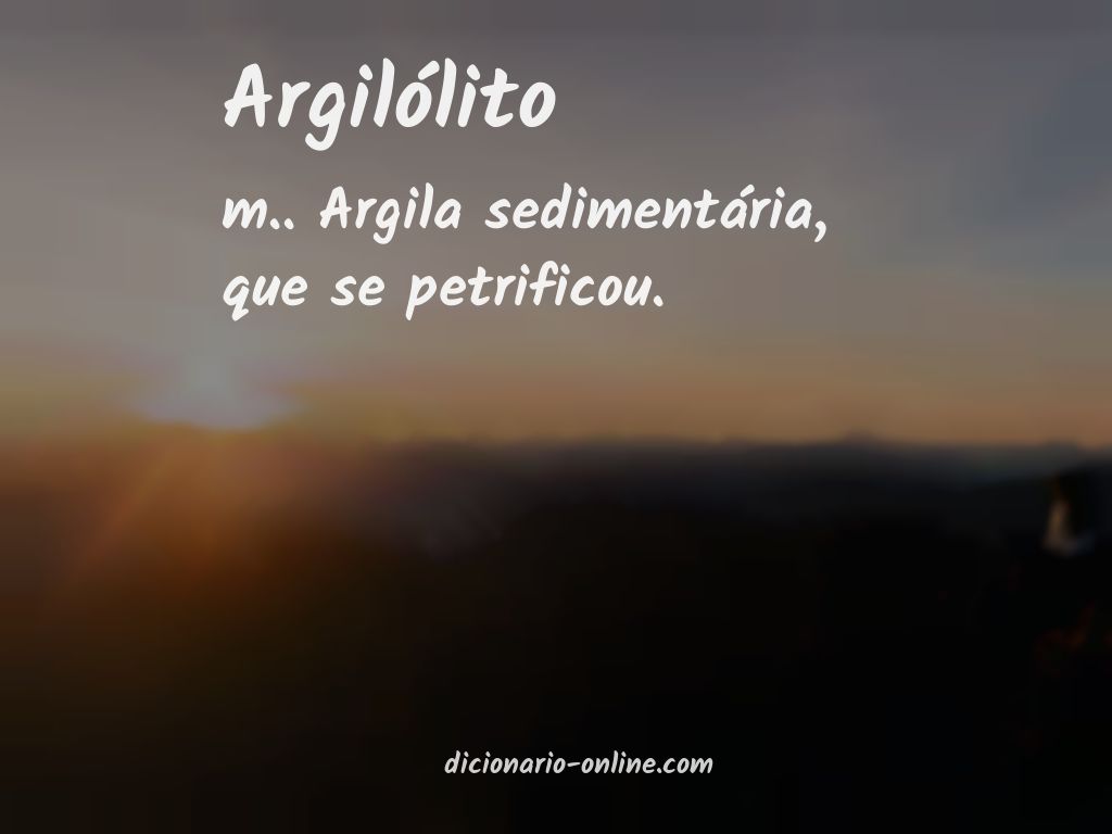 Significado de argilólito