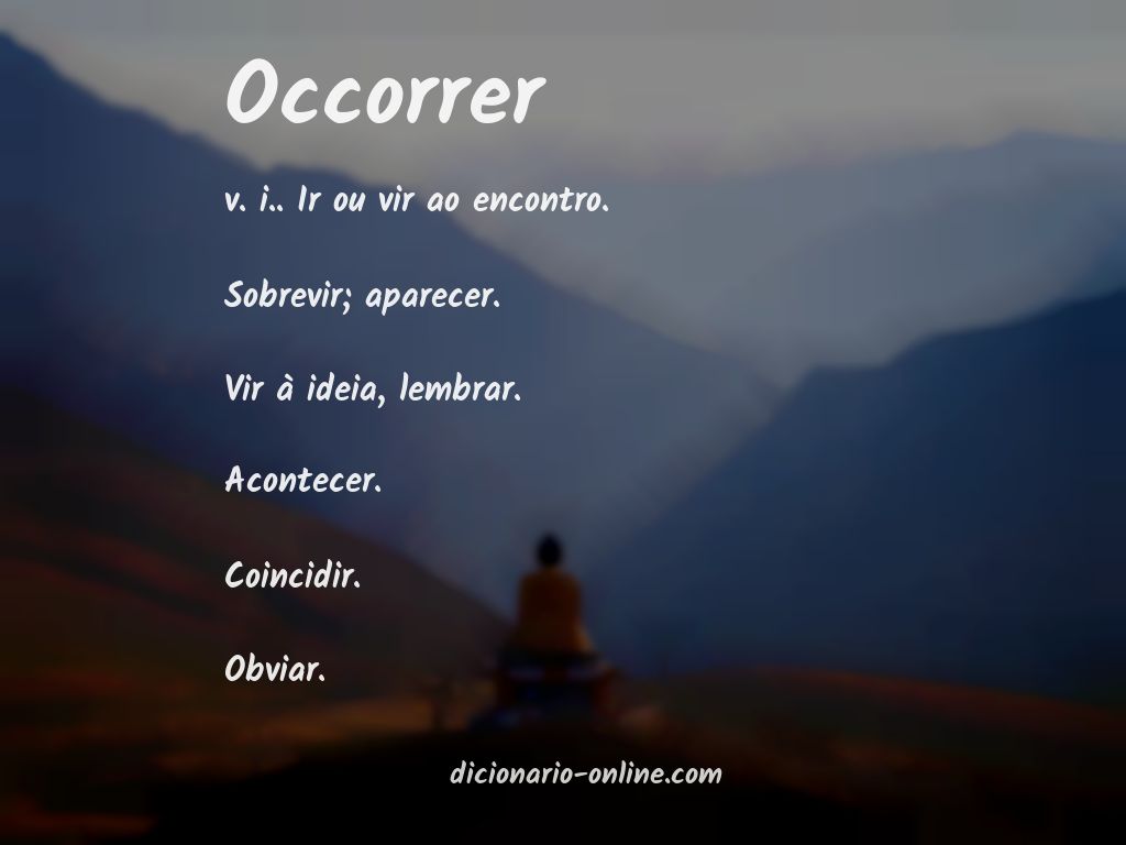 Significado de occorrer