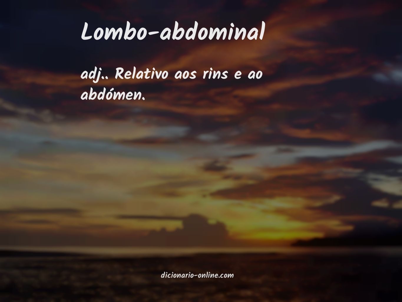 Significado de lombo-abdominal