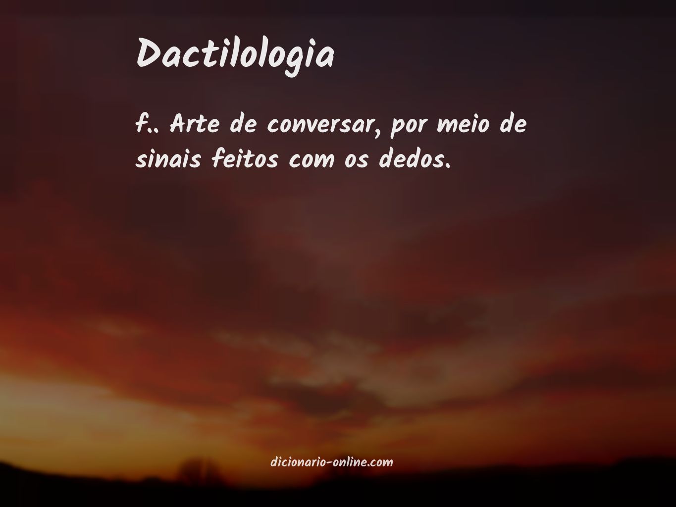 Significado de dactilologia