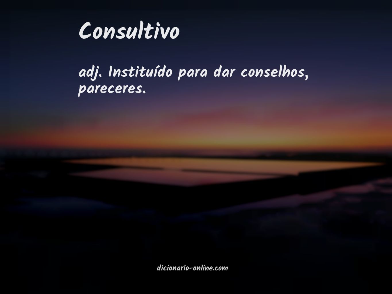 Significado de consultivo