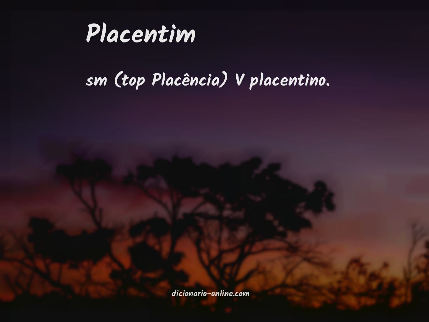 Significado de placentim