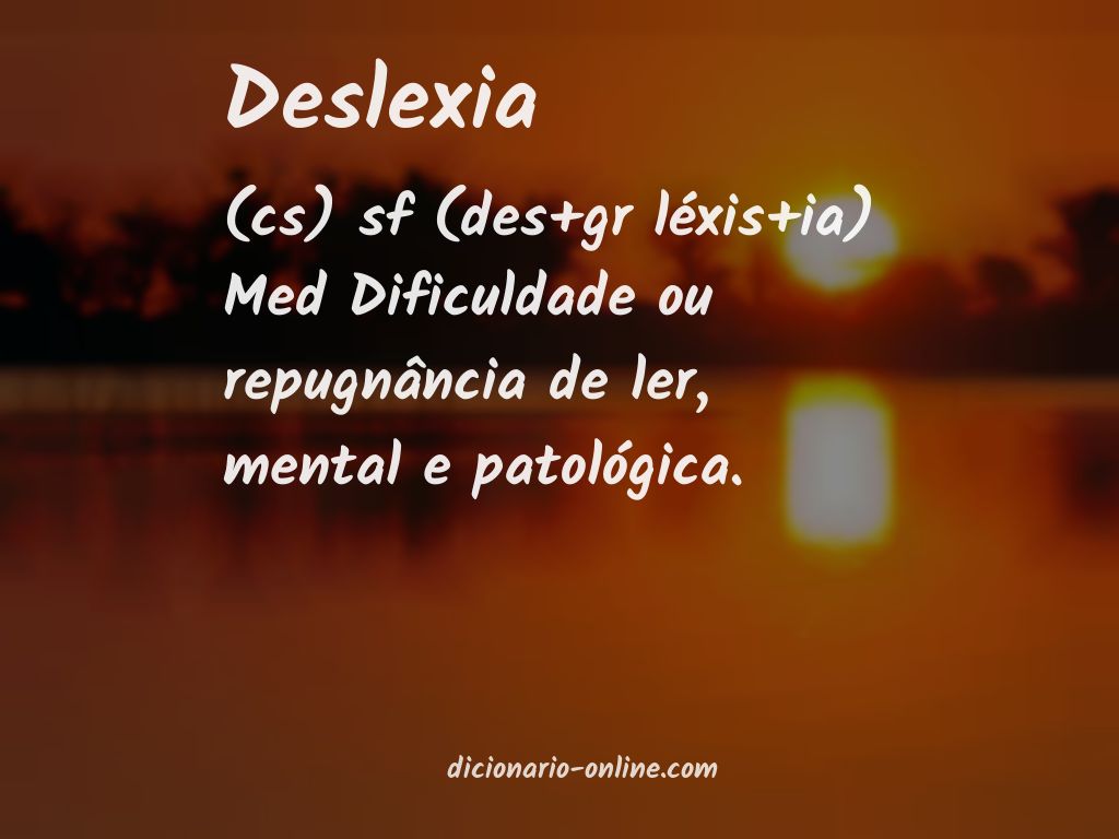 Significado de deslexia