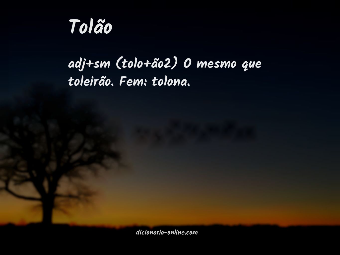 Significado de tolão