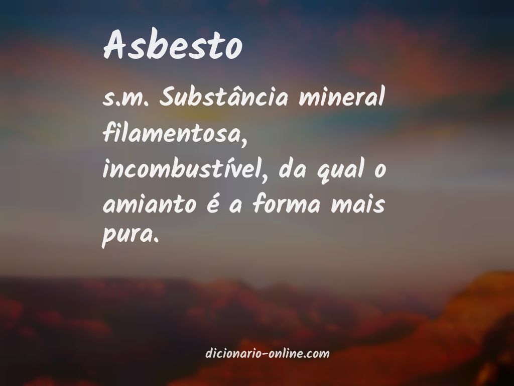Significado de asbesto