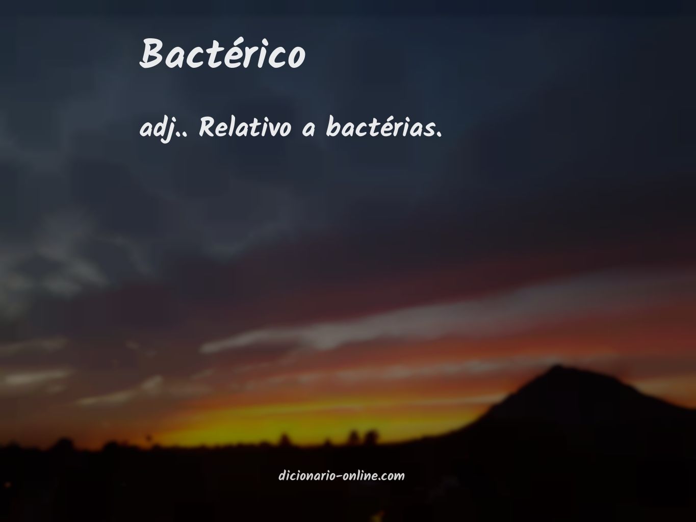 Significado de bactérico