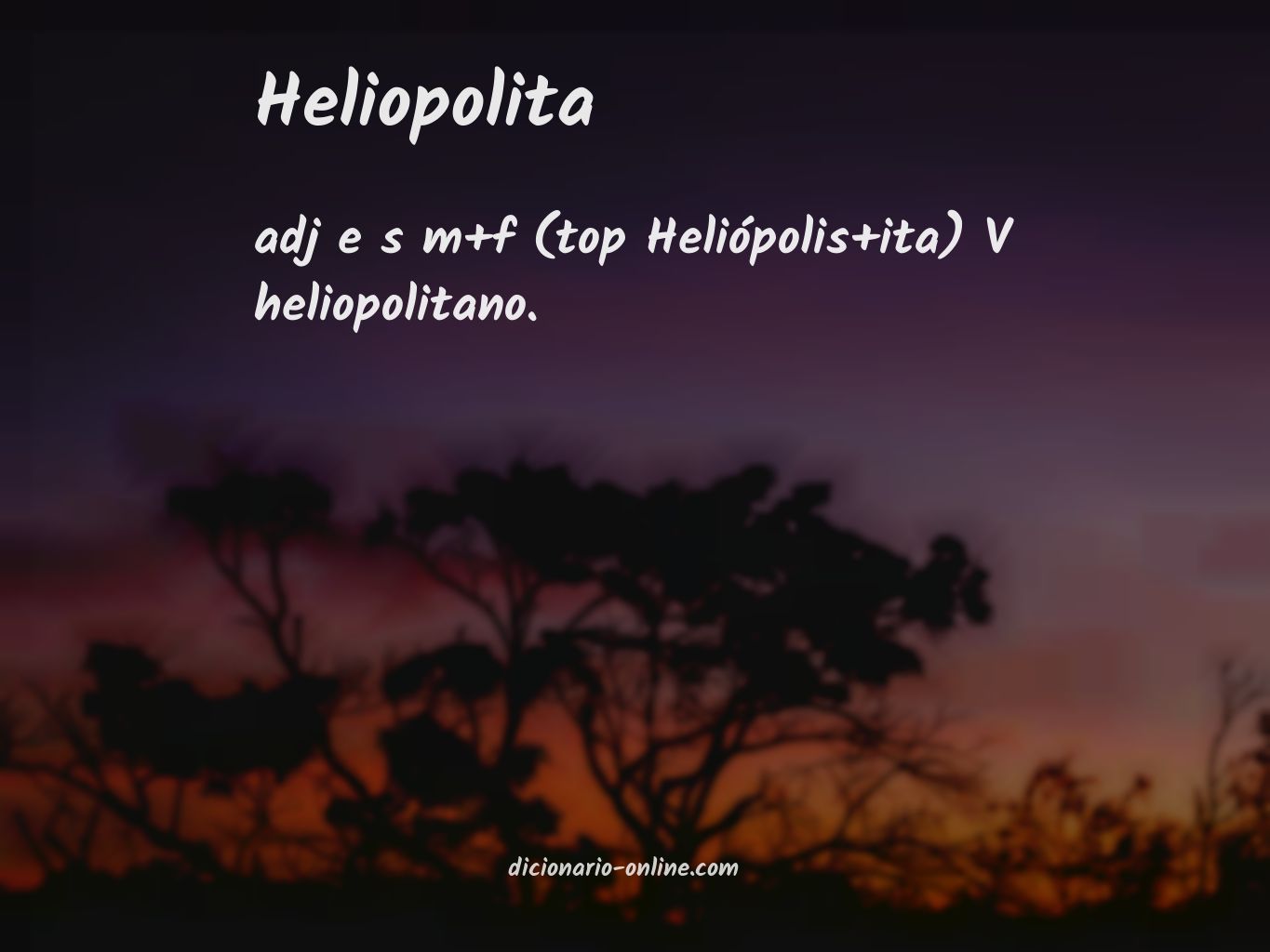 Significado de heliopolita