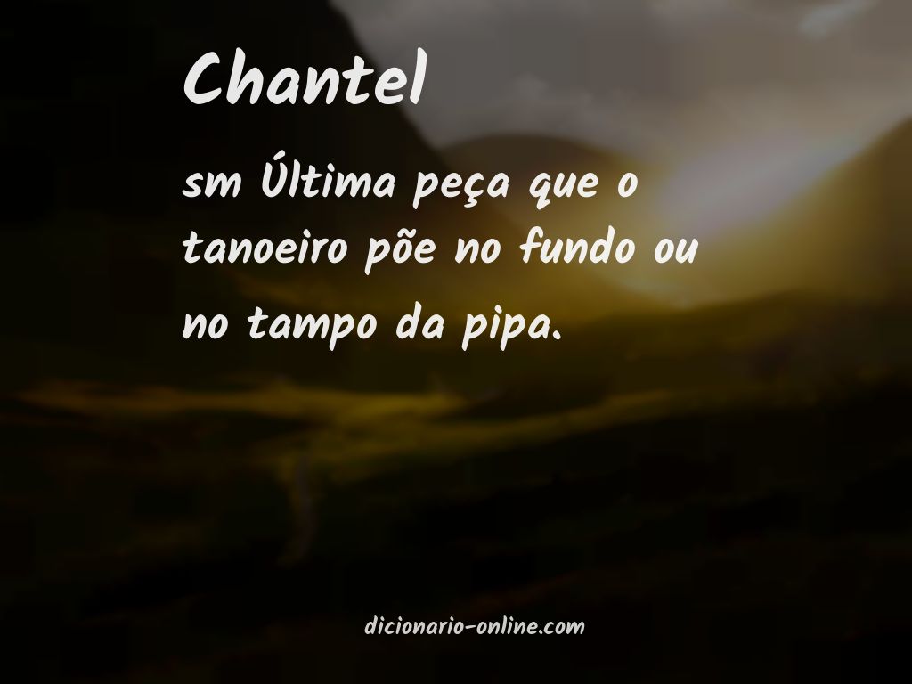 Significado de chantel