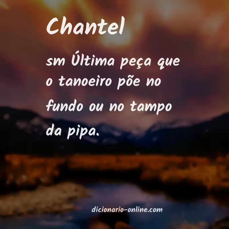 Significado de chantel