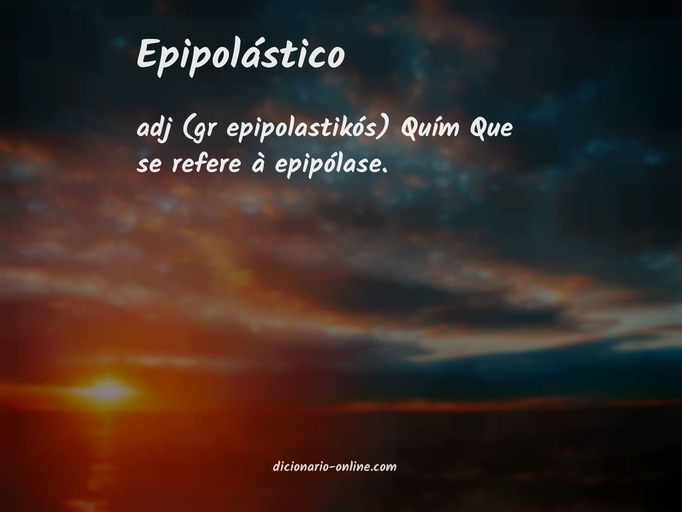 Significado de epipolástico