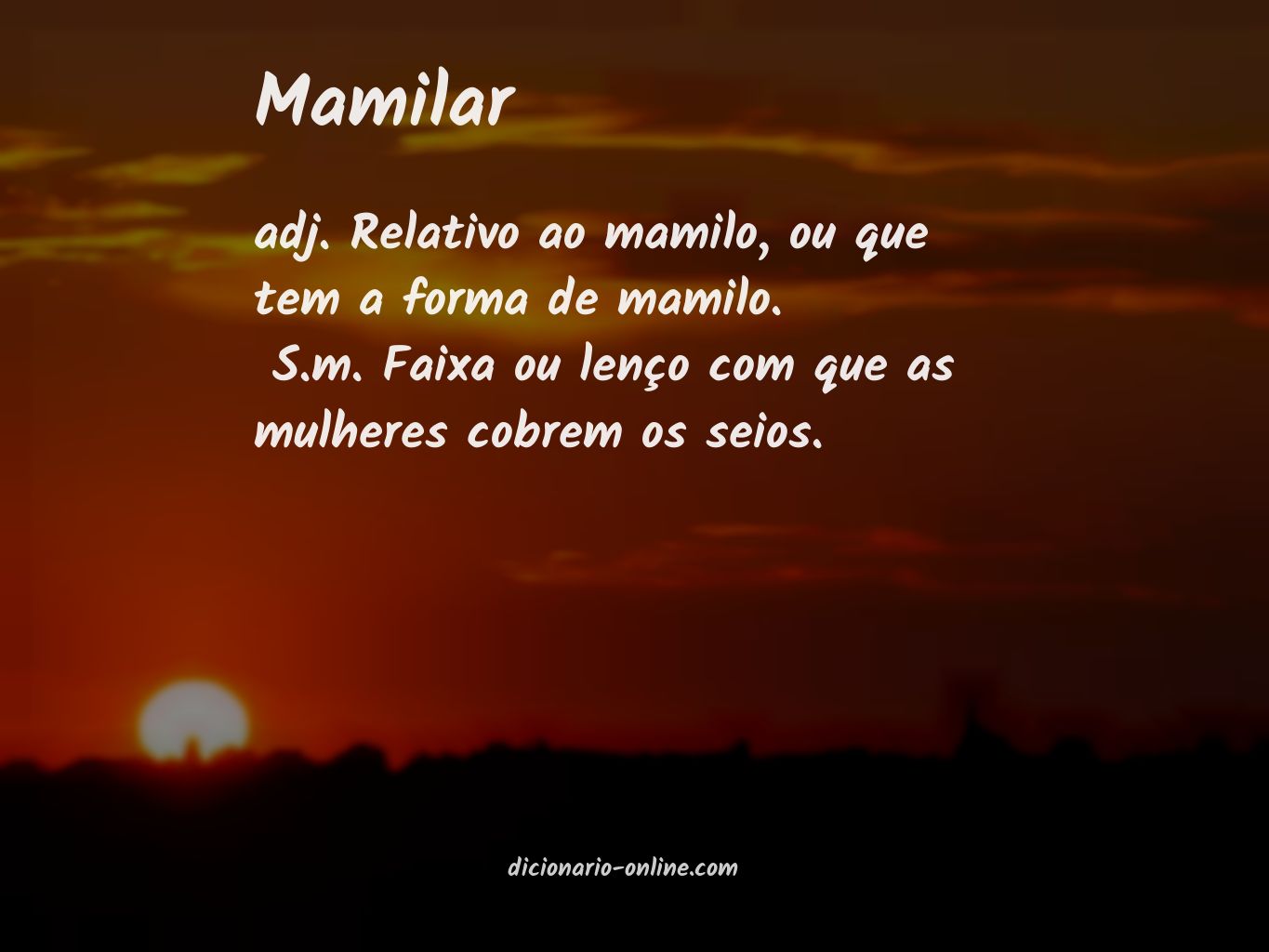 Significado de mamilar