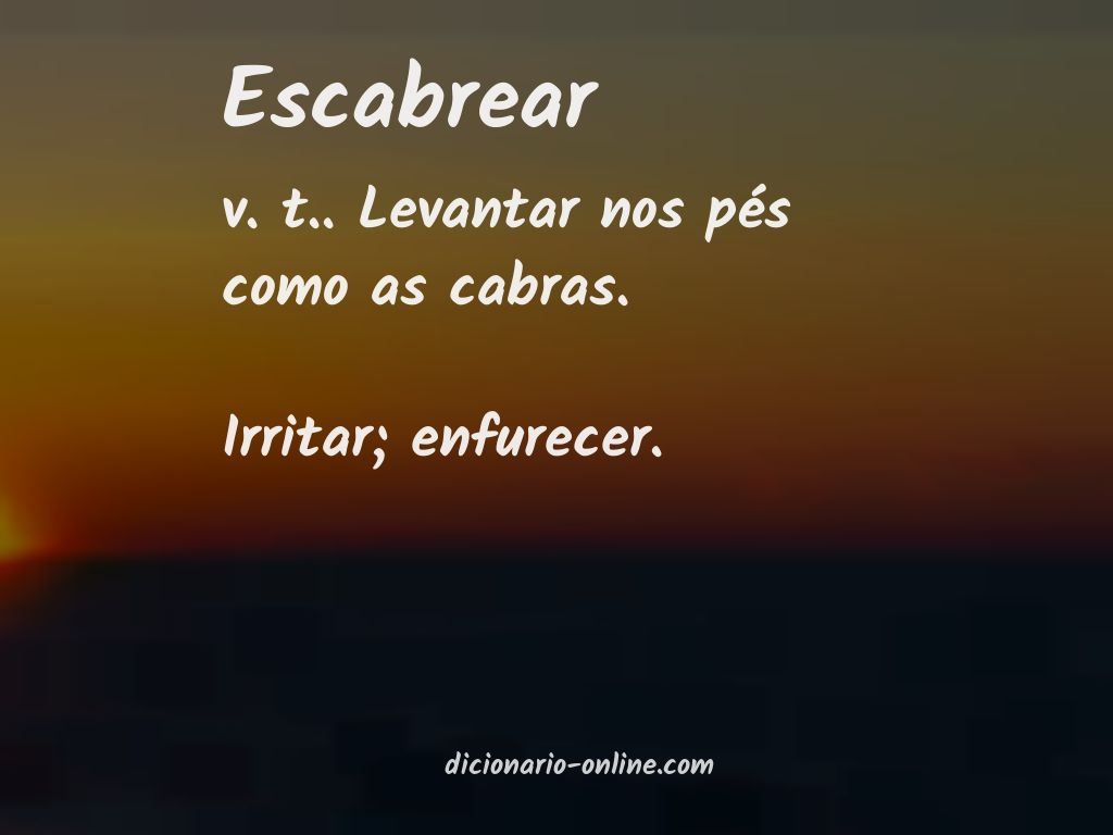 Significado de escabrear