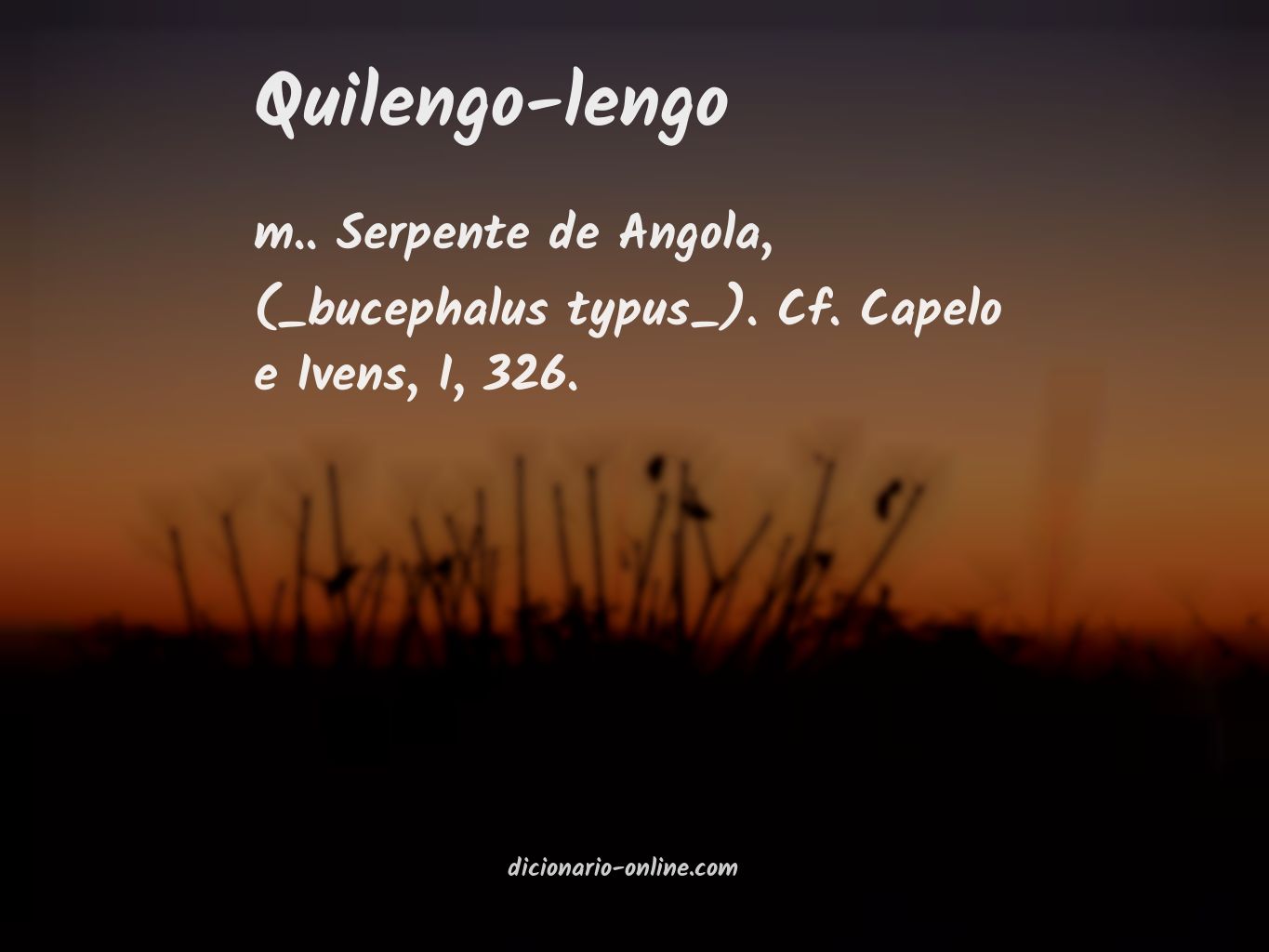 Significado de quilengo-lengo