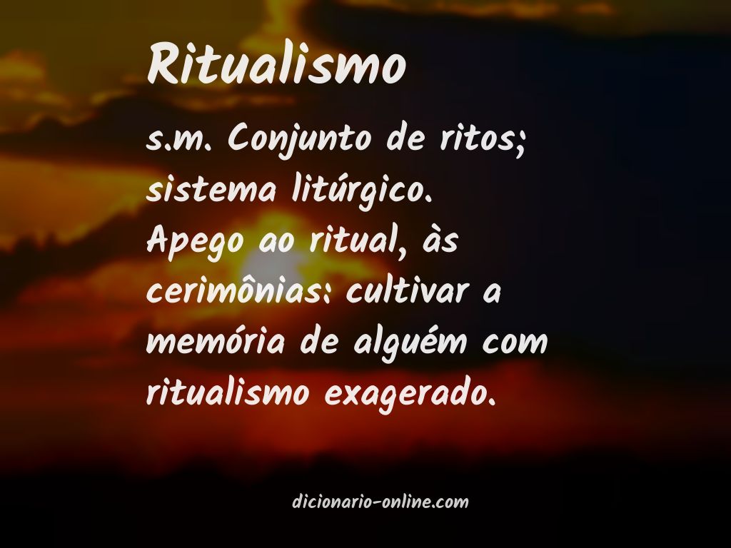 Significado de ritualismo