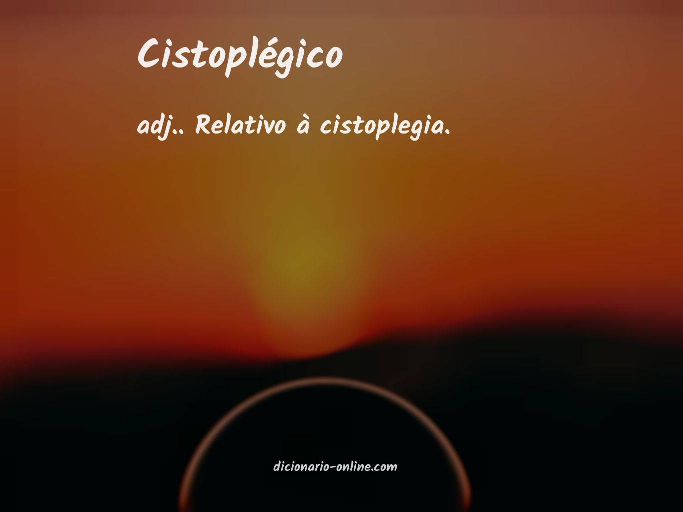 Significado de cistoplégico