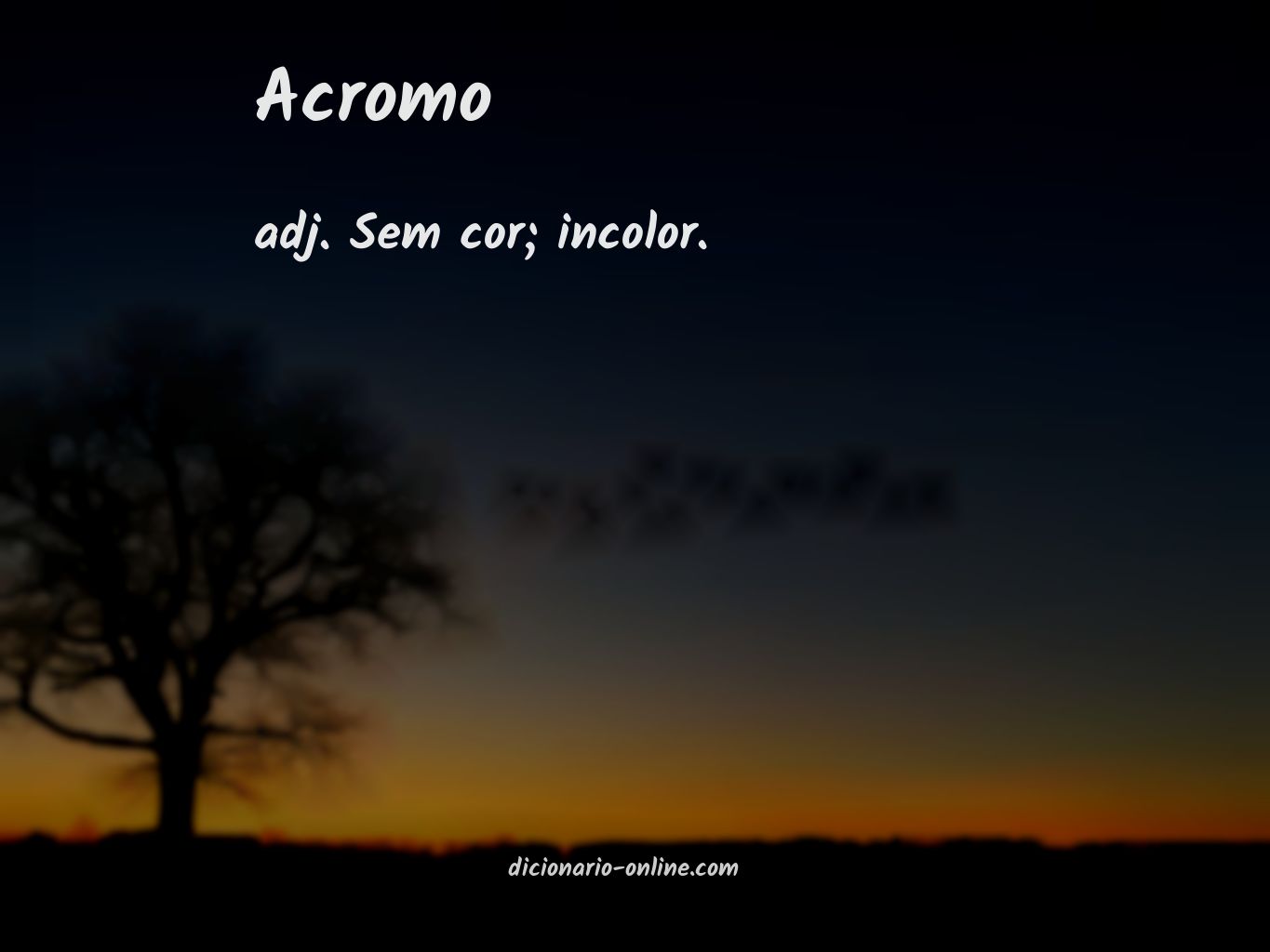 Significado de acromo