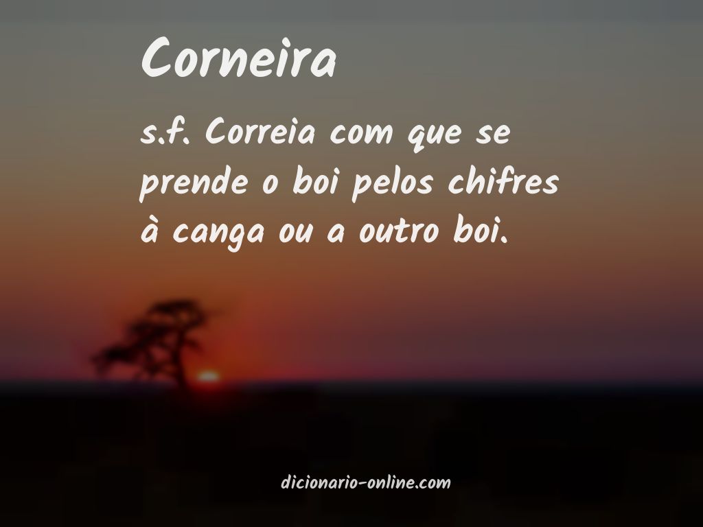 Significado de corneira