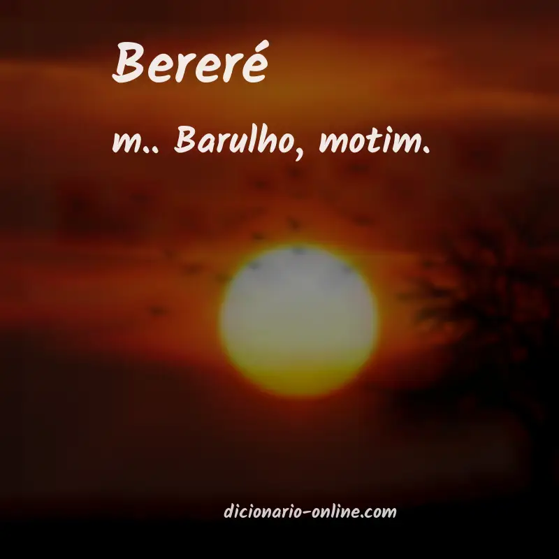 Significado de bereré