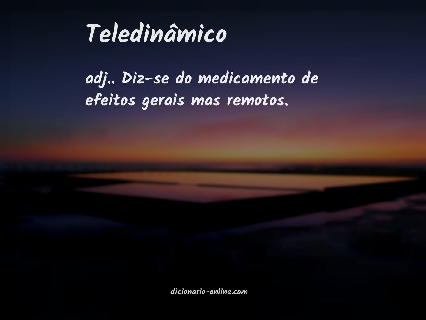 Significado de teledinâmico