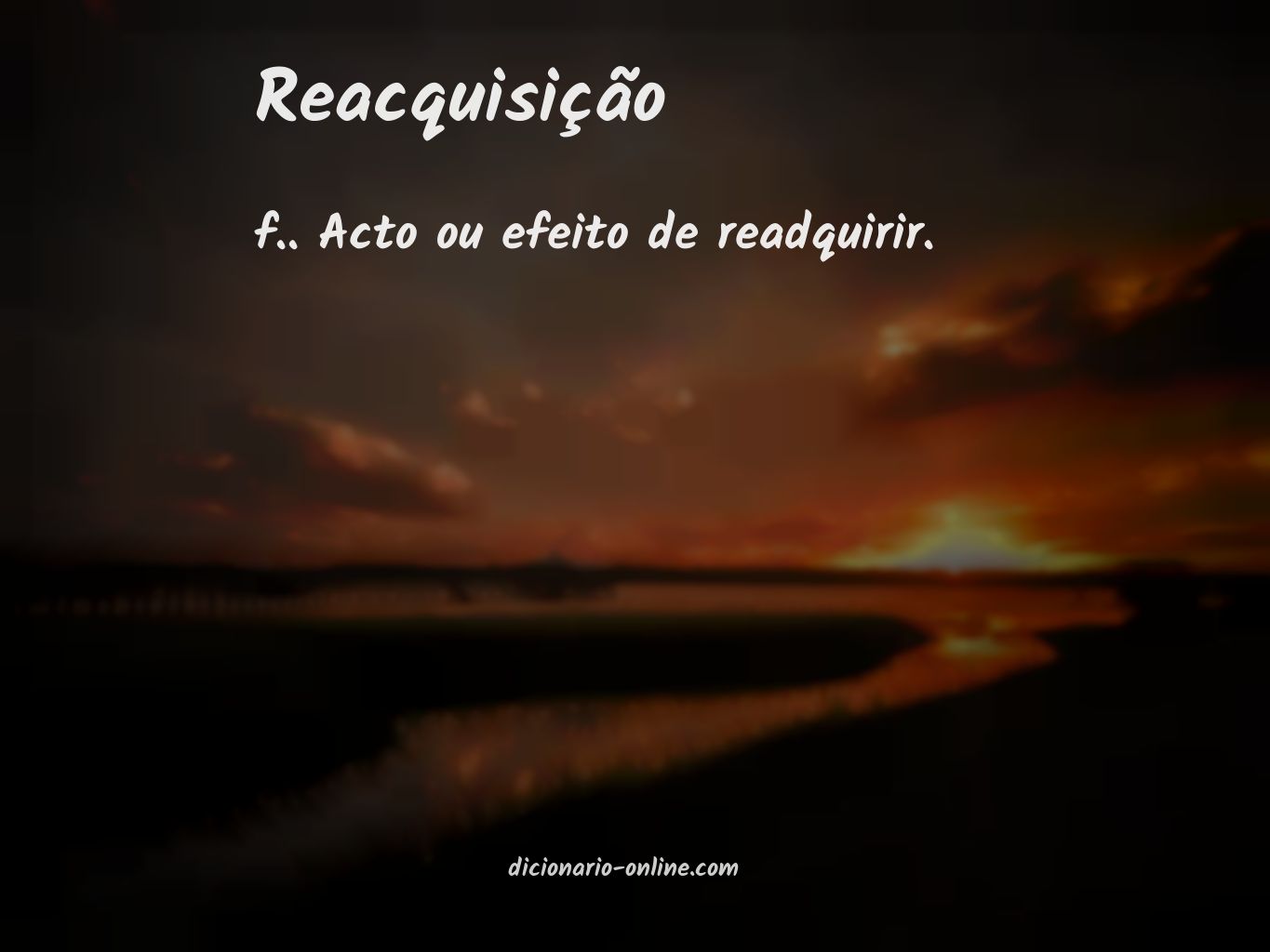 Significado de reacquisição