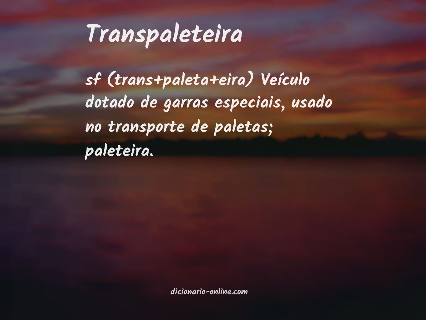 Significado de transpaleteira