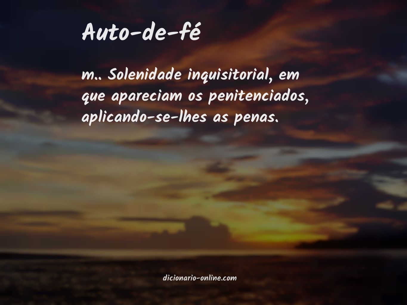 Significado de auto-de-fé