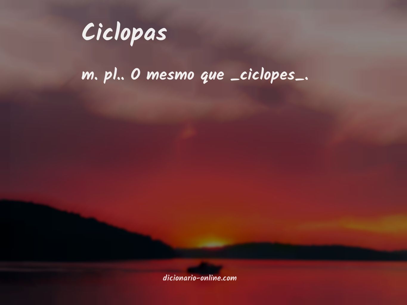 Significado de ciclopas