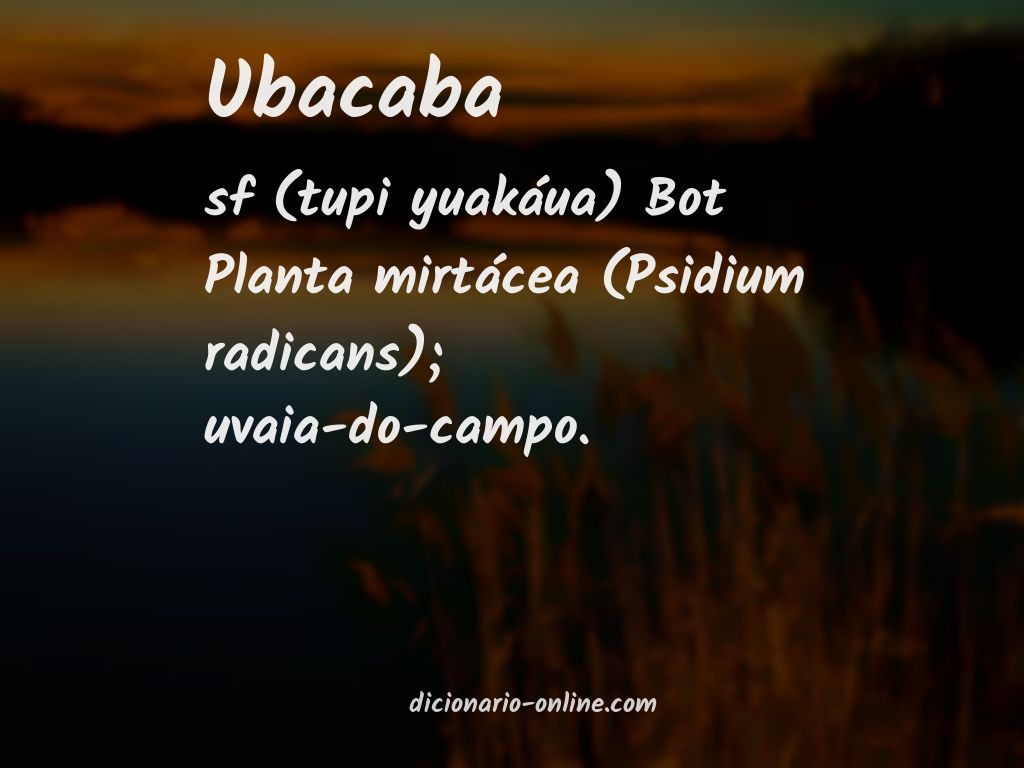 Significado de ubacaba