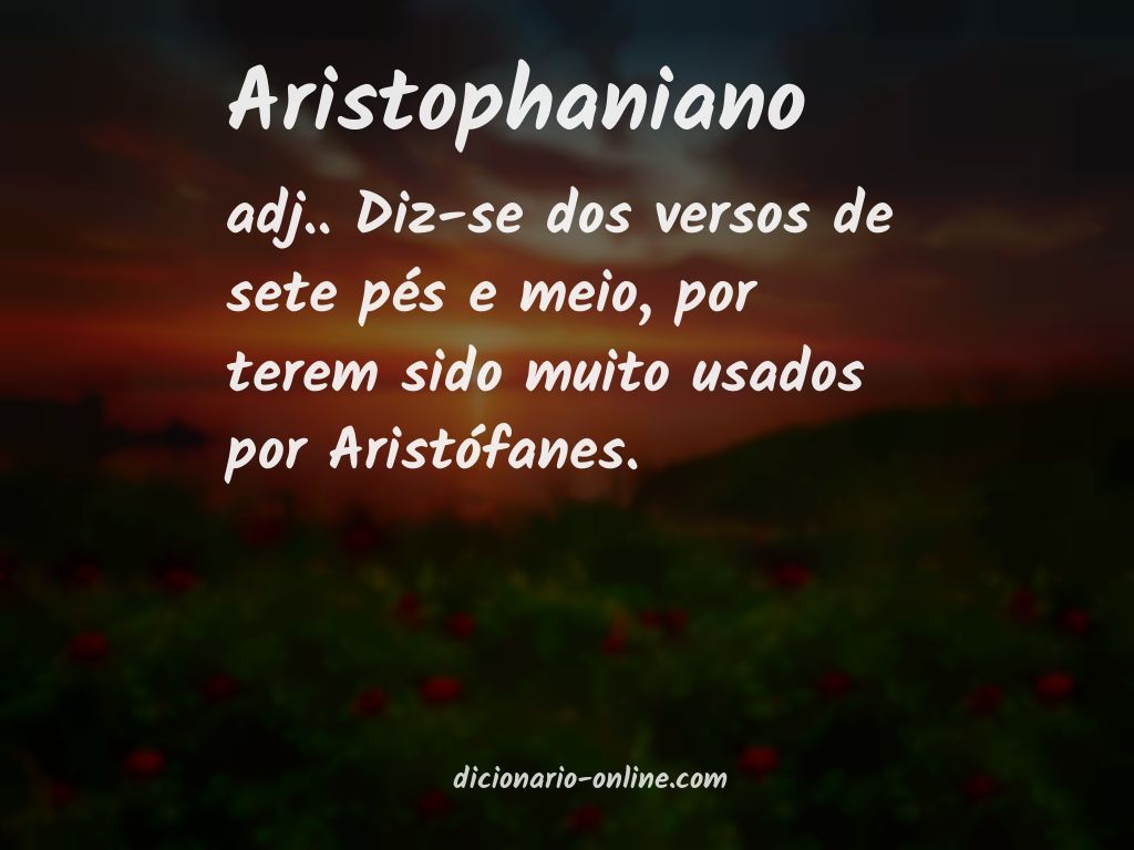Significado de aristophaniano