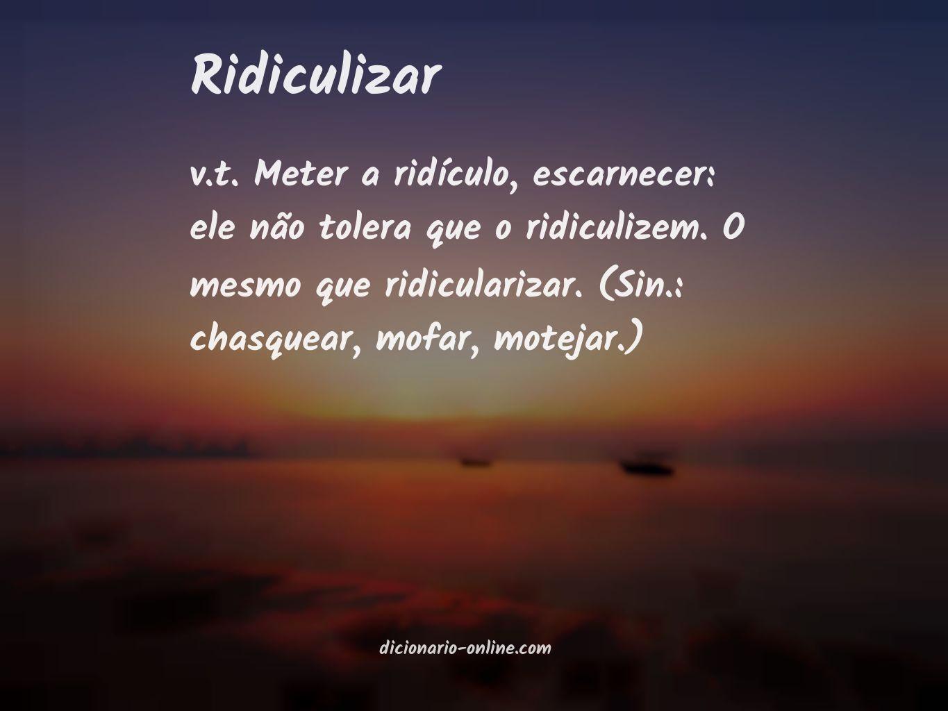 Significado de ridiculizar