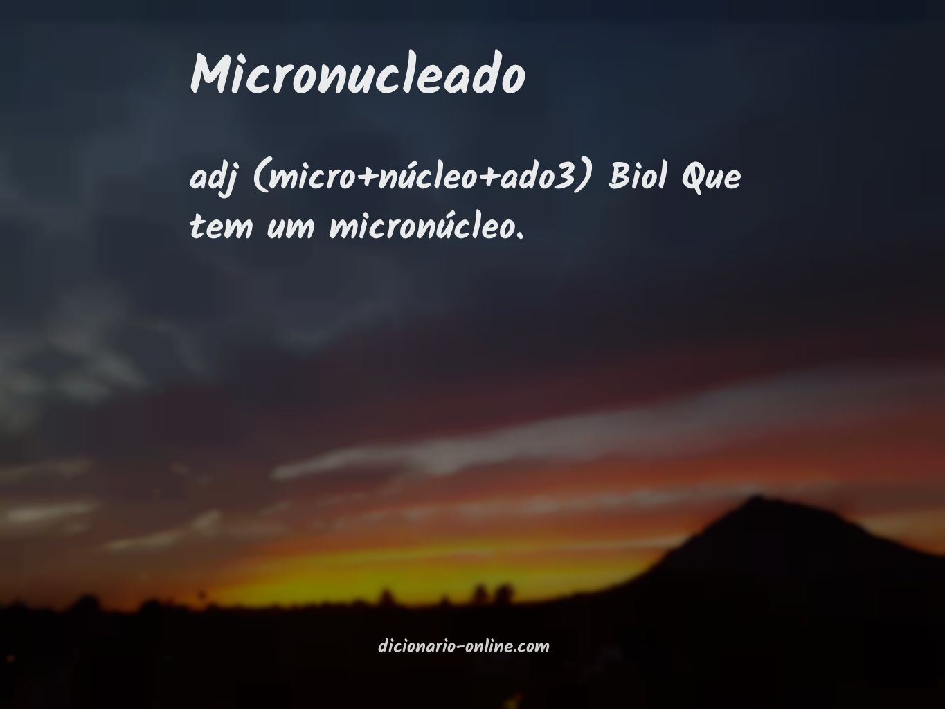 Significado de micronucleado
