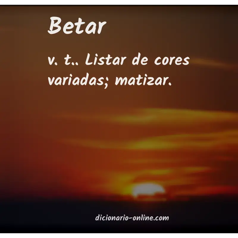 Significado de betar