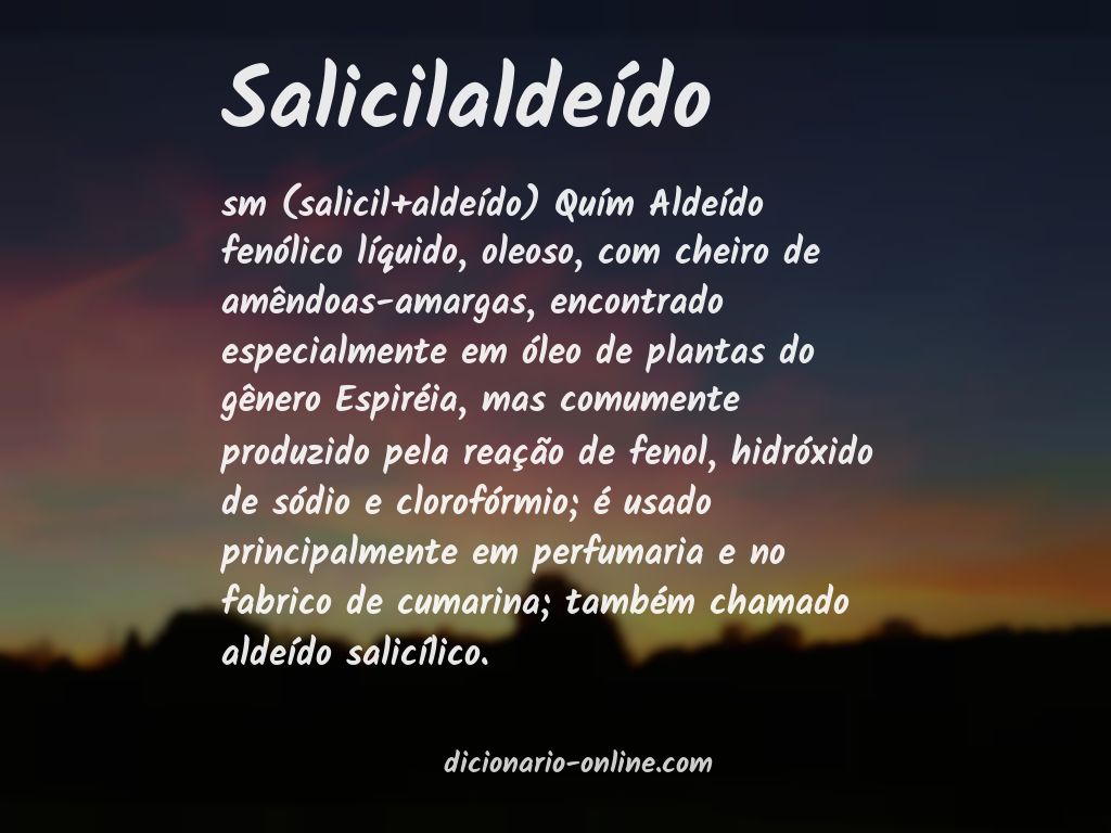 Significado de salicilaldeído