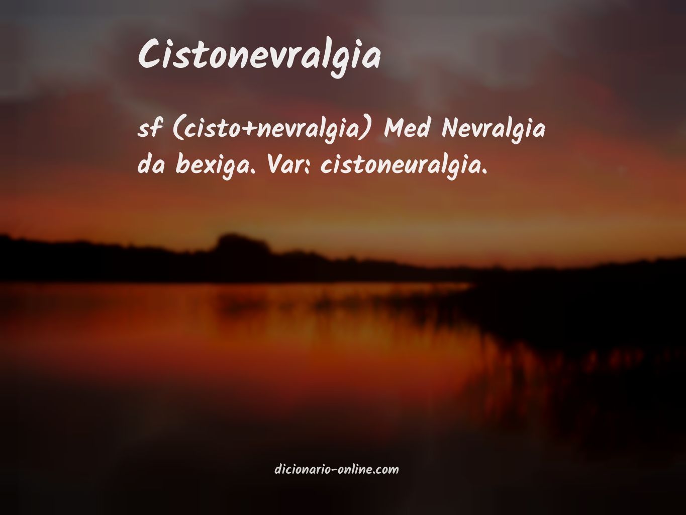 Significado de cistonevralgia