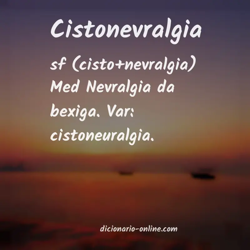 Significado de cistonevralgia