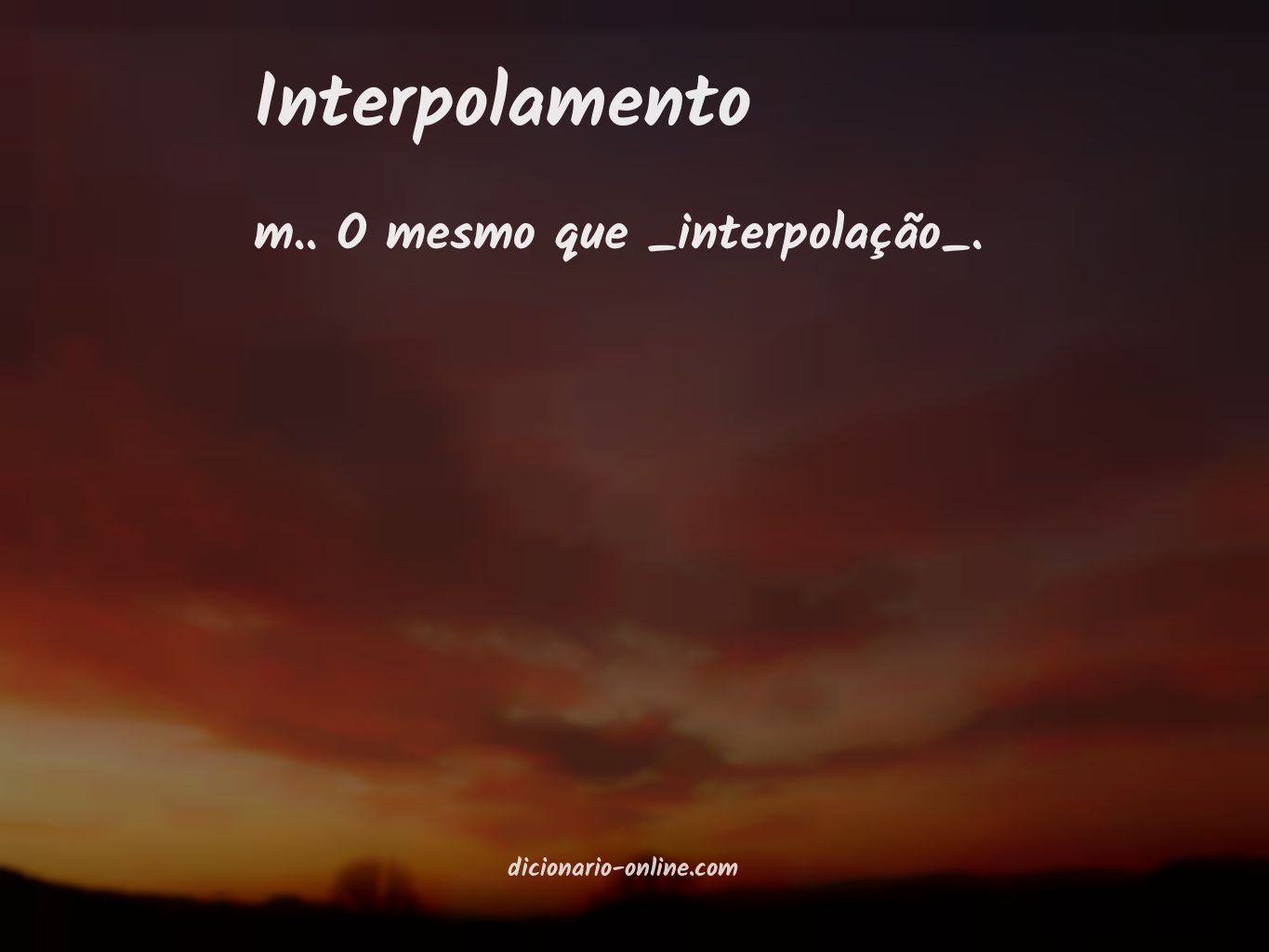 Significado de interpolamento