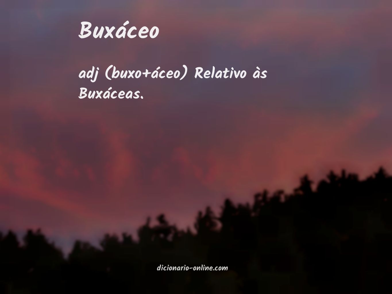 Significado de buxáceo