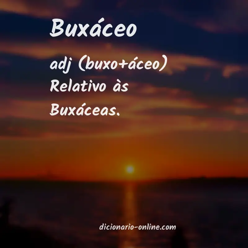 Significado de buxáceo