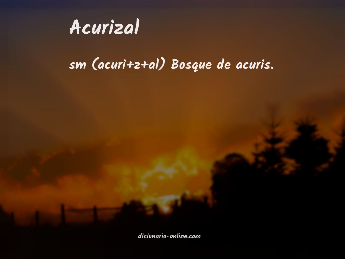 Significado de acurizal