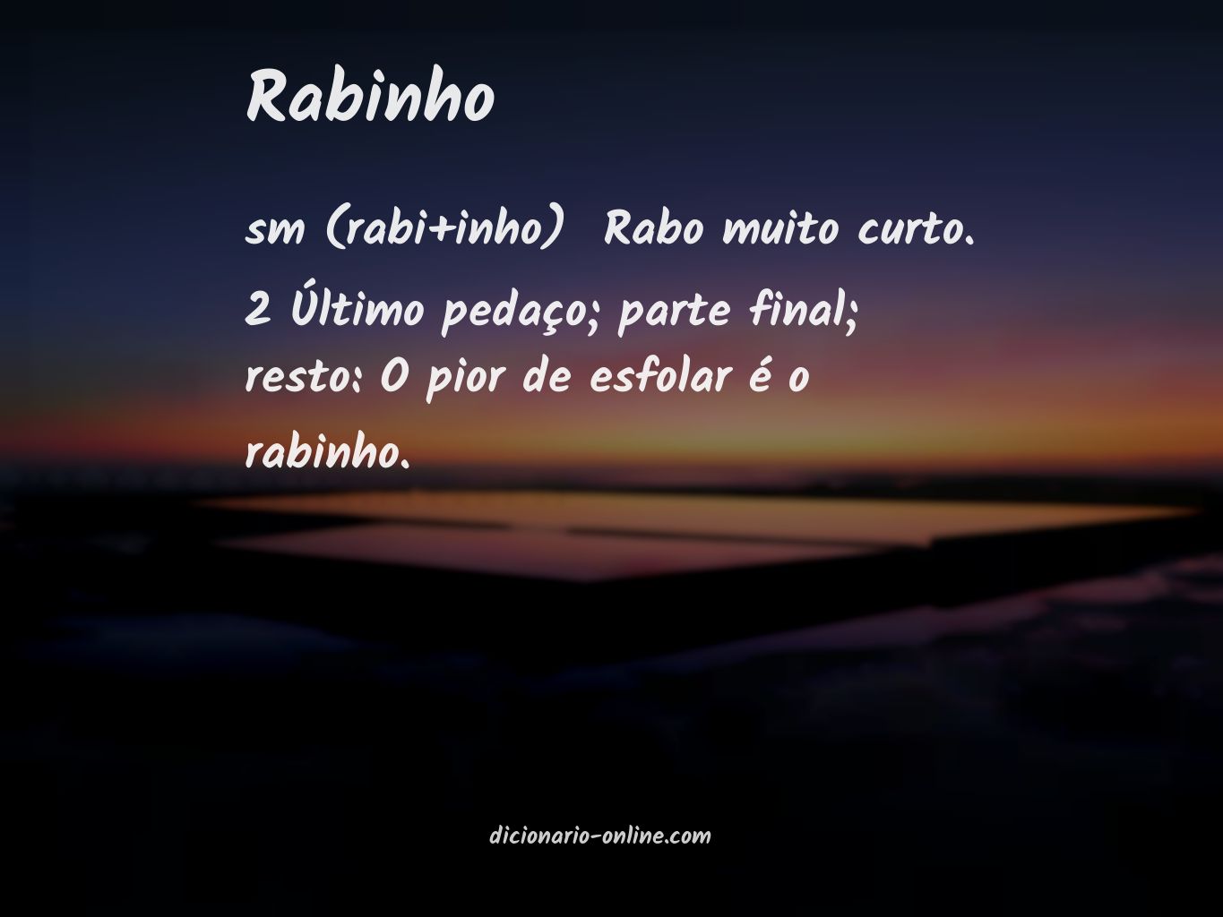 Significado de rabinho