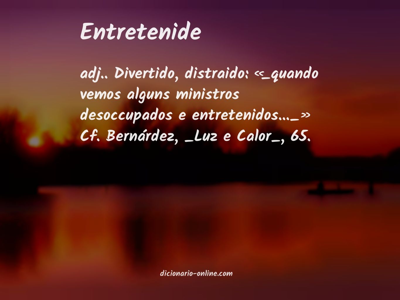 Significado de entretenide