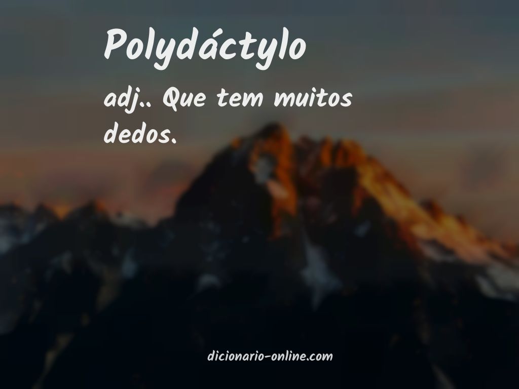 Significado de polydáctylo