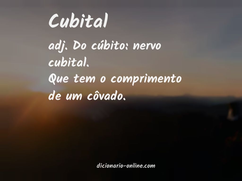 Significado de cubital