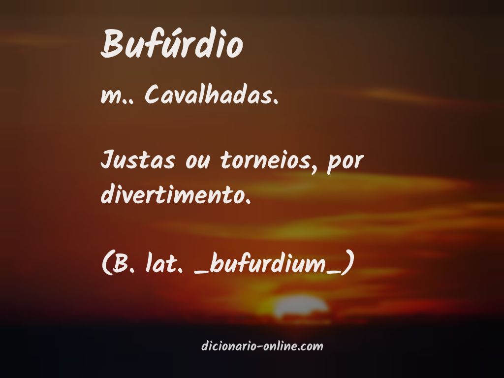 Significado de bufúrdio