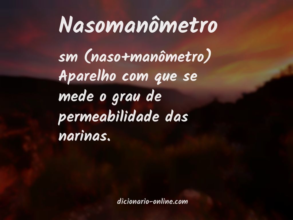 Significado de nasomanômetro